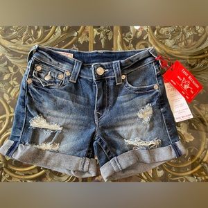 True Religion [25] CURVY JENNIE DENIM MID SHRT FLP SN DESTRY
